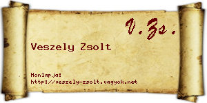 Veszely Zsolt névjegykártya
